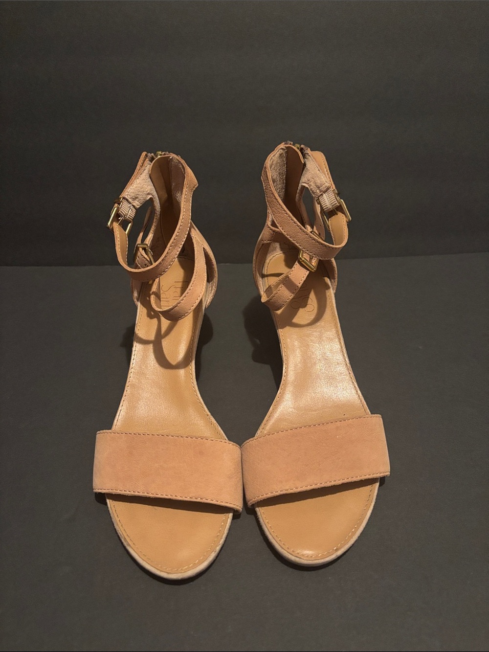 Franco Sarto Women’s Tan Ankle-Strap Sandals